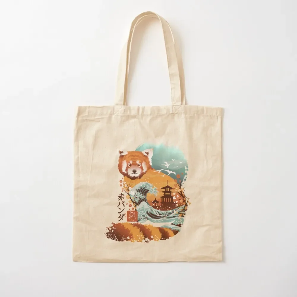 

Ukiyo e Red Panda Tote Bag Big bag women Handbags shopper bag women canvas