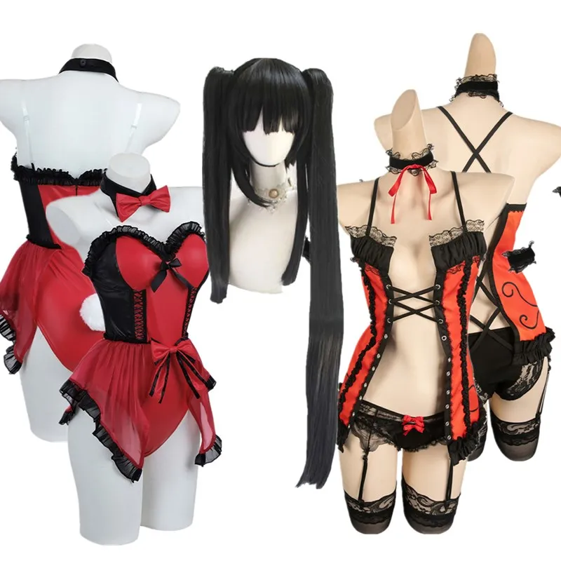 

Tokisaki Kurumi Cosplay DATE Anime A LIVE Costume Adult Women Bunny Girls Jumpsuit Wig Outfits Halloween Carnival Party Suit