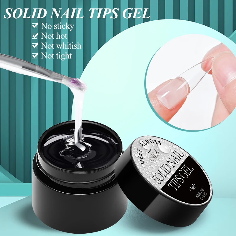 7ml Solid Extension Gel Nail Polish Non Stick Nail Tips Gel For Acrylic Nail Extension Nail Art 3d Carving Flower Gel