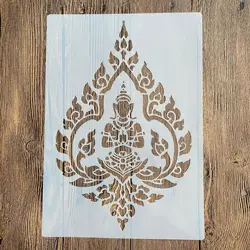 Figure of the Buddha DIY mandala mold for painting stencils stamped photo album embossed paper card on wood, fabric A4 29 *21cm