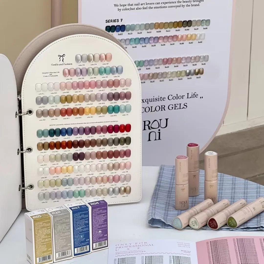 Rouni 2025 New Nail Gel Kit 168 Color Set For Nail Salons Full Strip Eyelashes