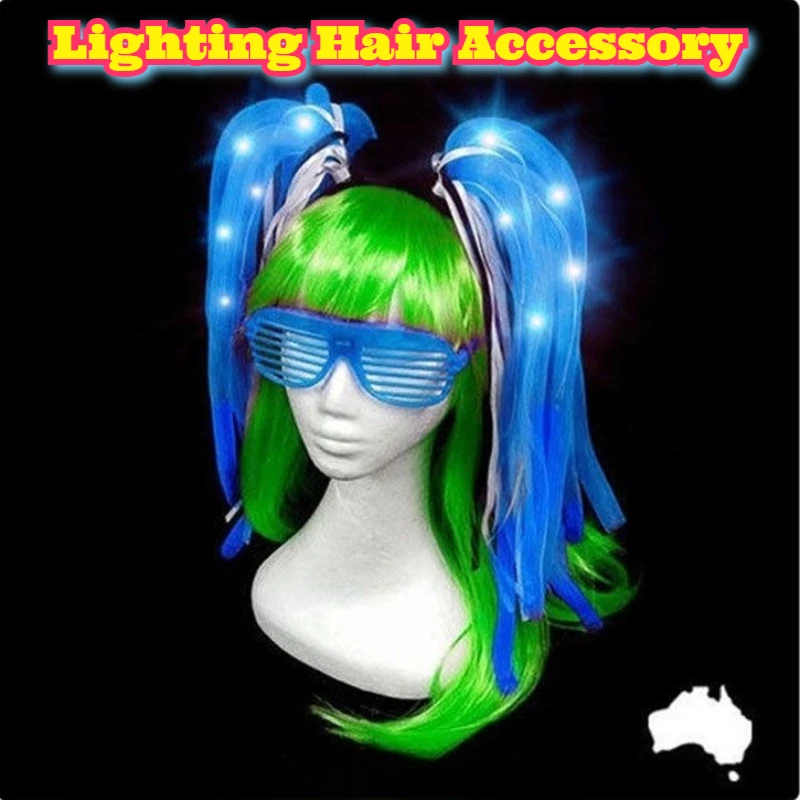 

Shiny Flash Headband Party Photo Prop Crazy Selfie Costume Wig Birthday Festival Decoration Novelty Toy Wiggle Noodle Accessory