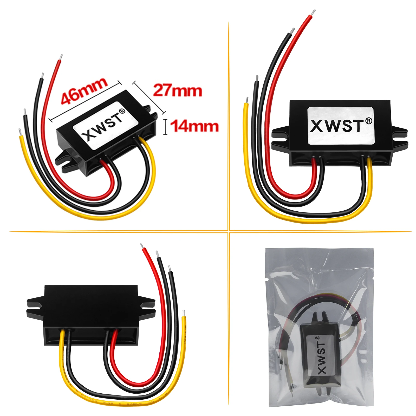 Power Inverter Converter 24V36V48V60V to 12V DC DC Inverter 20~75V Step Dowm 12V Buck Voltage Regulator for Car LED