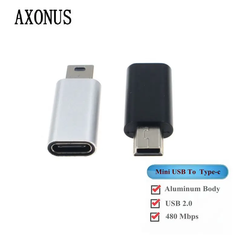 Type-c to Mini USB 2.0 Male Adapter Data Charging Mobile Phone Tablet PC Driving Recorder GPS Mini Interface