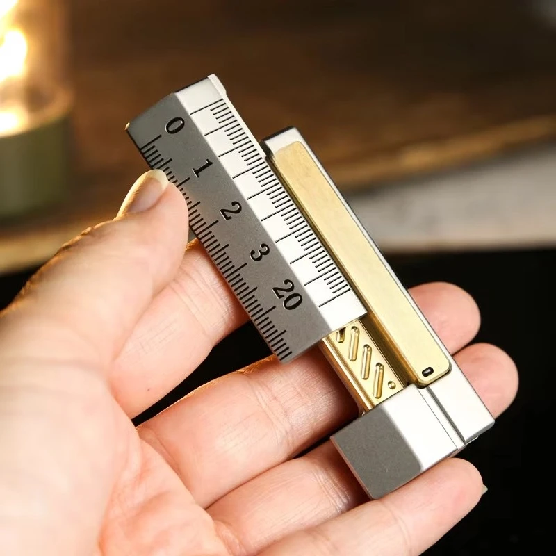 Stainless Steel Mechanical Push-Pull Stress Relief Fidget Toy Self-Deception Ruler