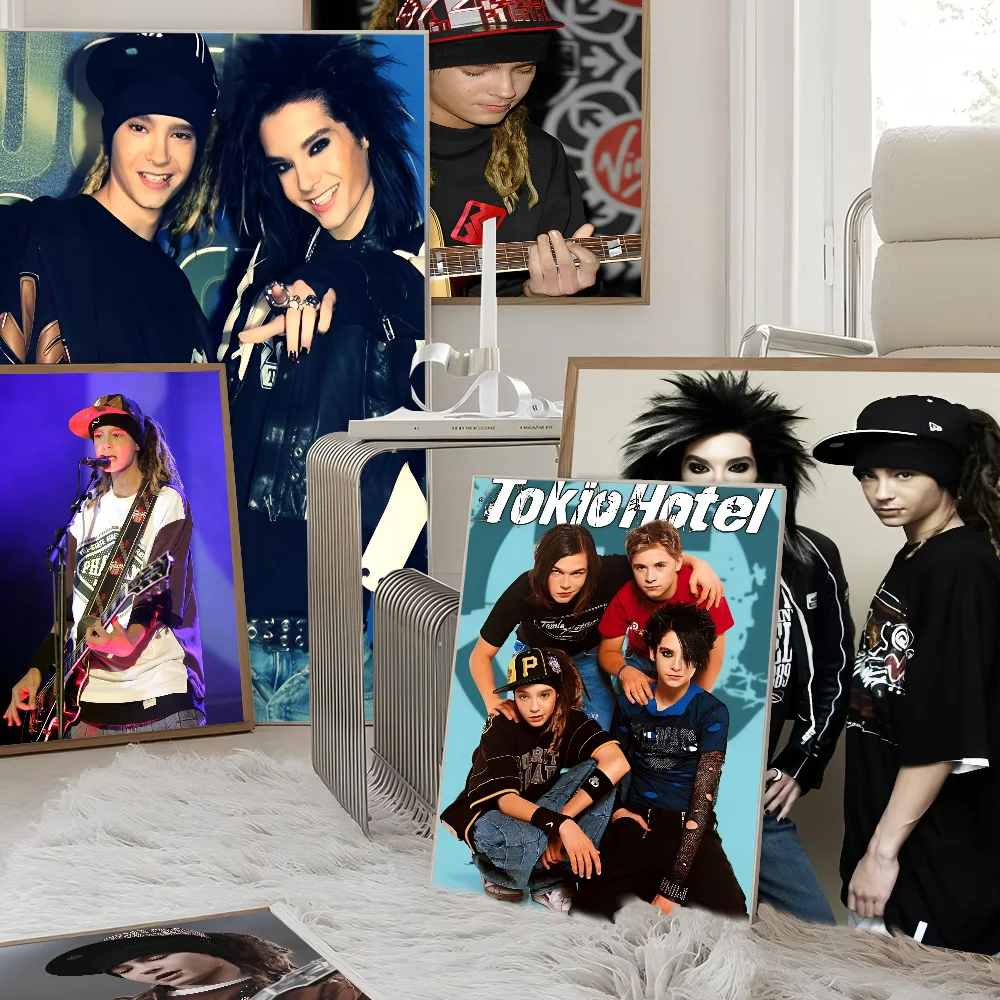 Singer Bill Kaulitz Tom Tokio Hotel Anime Posters Sticky Whitepaper Sticker DIY Room Bar Cafe Kawaii Room Decor