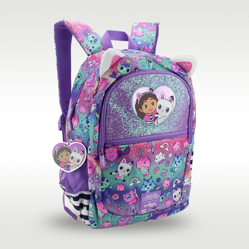 Austrália Smiggle mochila infantil original de venda quente mochila fofa bolsa de viagem boneca roxa mochila grande de 16 polegadas