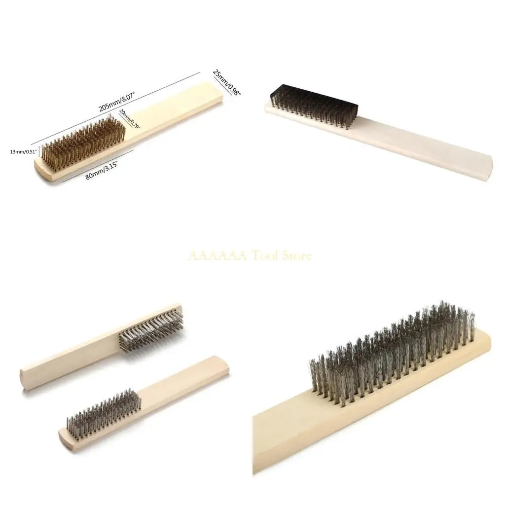 A2be سلك خدش فرش من 12 قطعة فرشاة سلك مع woodhandle لتنظيف الطلاء #1