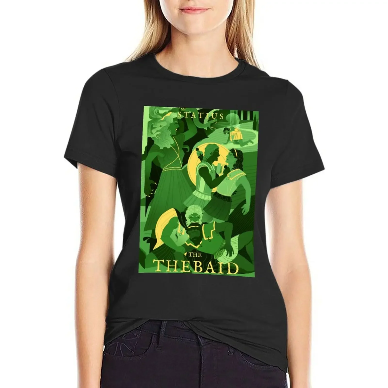 Camiseta Thebaid con estampado animal para niña, camiseta de manga corta personalizada, ropa de mujer