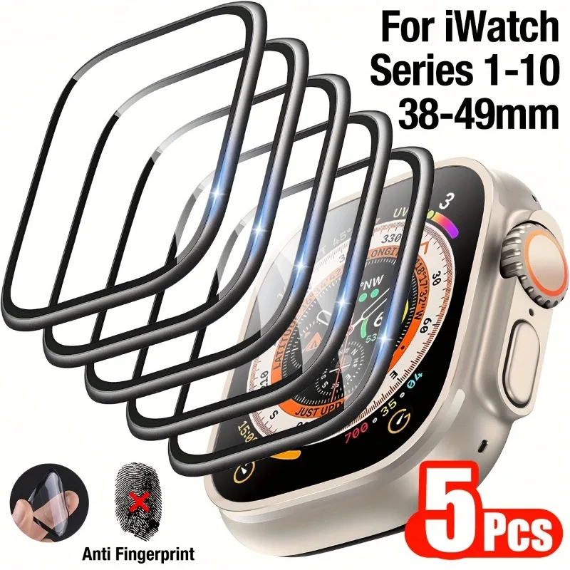 

5PCS Carbon Fiber Screen Protector for Apple Watch 10 9 8 7 6 5 4 Ultra SE 1 2 3 49MM 46MM 45MM 40MM 41MM 42MM 44MM Ceramic Film