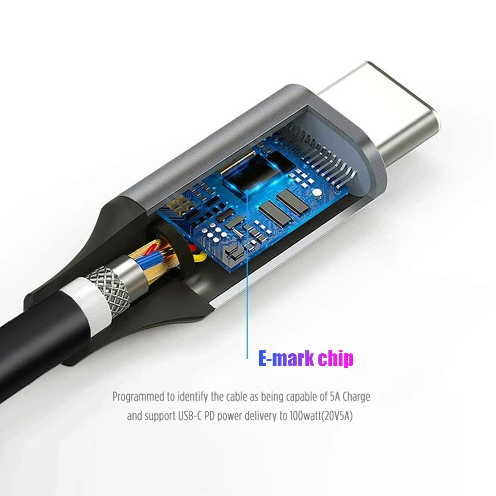 Typ C auf Typ C Kabel USB3.2 GEN2 20 Gbit/s 4K@60Hz HD Videokabel PD100W 5A QC3.0 Schnellladekabel für Huawei MacBook Pro iPad – Detail 5