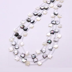 Natural Mother-of-pearl Seashell Beads Black Shell Cat Head Beads for Jewelry Making DIY Bracelets Necklace Jewelry Accessories
