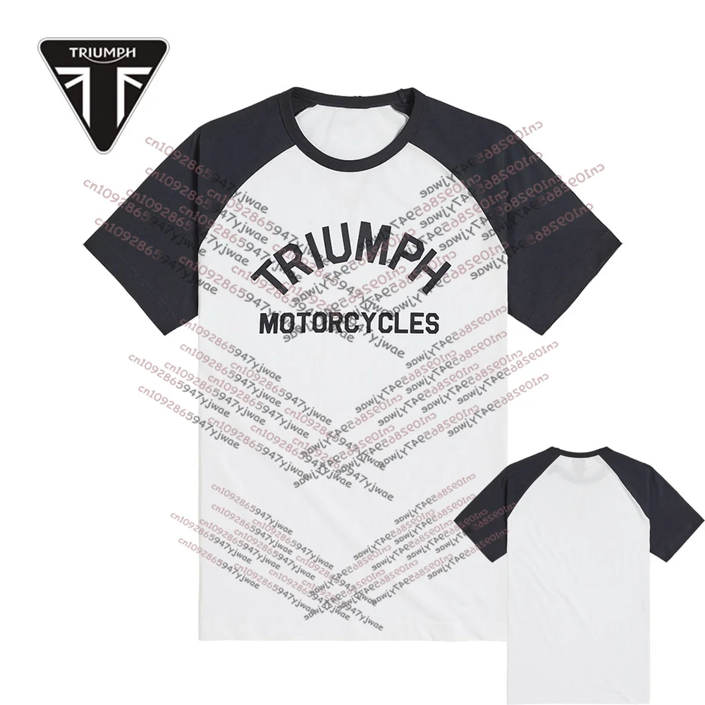 

New Triumph Motorcycles T-shirt Men And Women's SALTERN TEE - WHITE BLACK Abbigliamento Moto Tops Quick Drying Sports Clothing