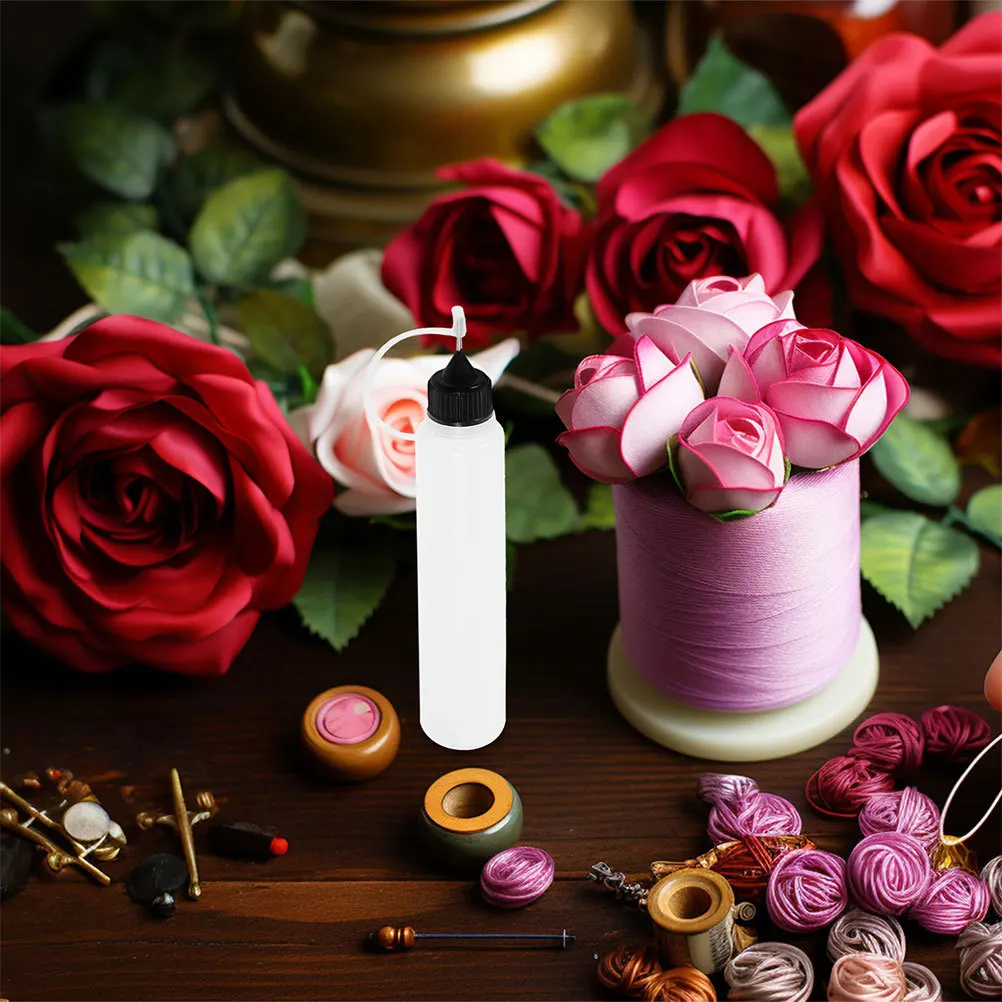 

6pcs Point Glue Bottle Tools Fine Tip Squeeze Bottles For Diy Quilling Craft Painting Alcohol Ink Translucent Plastic Dropper