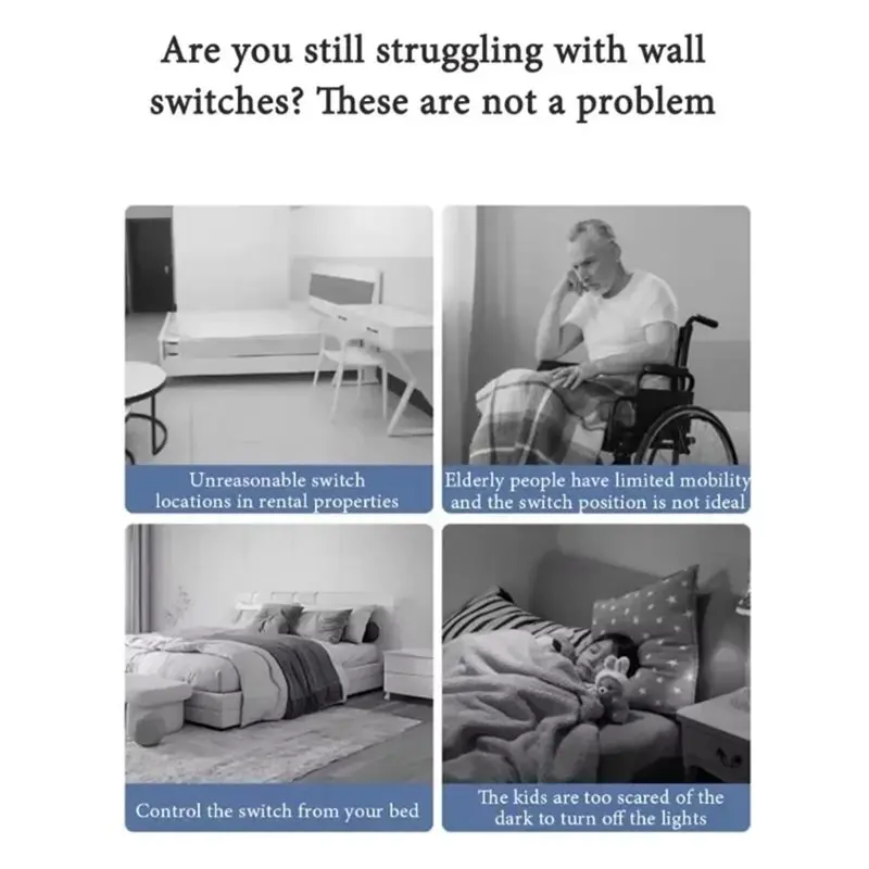 A34R Light Switch Light Switch For Bedroom Remote Control, Auto On/Off Ideal For Convenience & Saving, For Smart Home