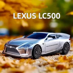 1:32 Alloy Diecast Car Toy LEXUS LC500 Sports Car Metal Model Simulation With Pull Back Sound And Light Collection Children Gift