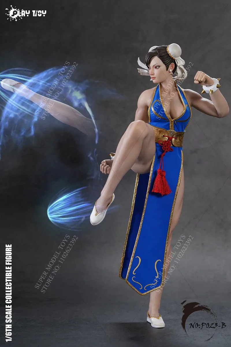 

PLAY TOY P023 1/6 Scale Female Soldier Street Fighter Chunli Fighting Goddess 2.0 Full Set 12inch Action Figure Model Gifts