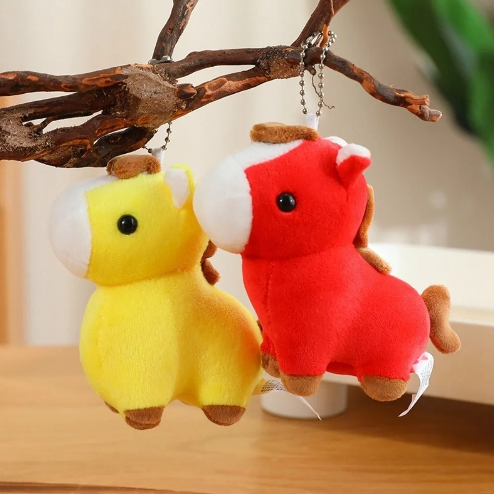 

Kawaii Cartoon Pony Pendant Steed Mascot Chinese New Year Gift Animal Fluffy Zodiac Pony Figurine Home Decoration