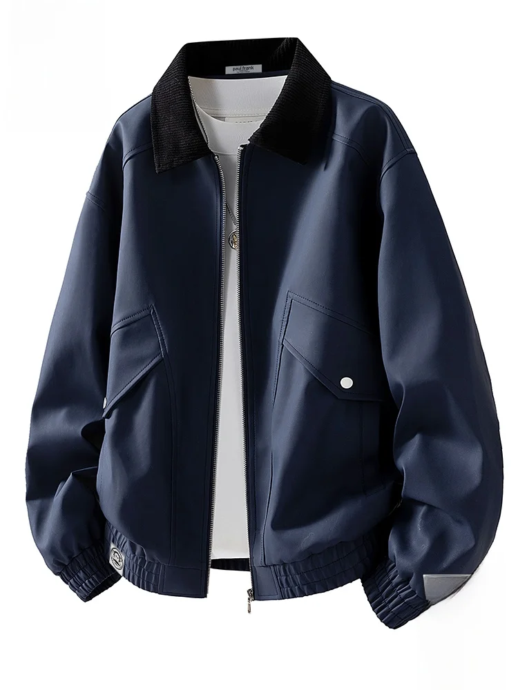 

Куртка Paul Frank Large-Mouth-Monkey 2025: Новая мужская повседневная свободная рабочая куртка-ветровка с открытым воротом для осеннего сезона