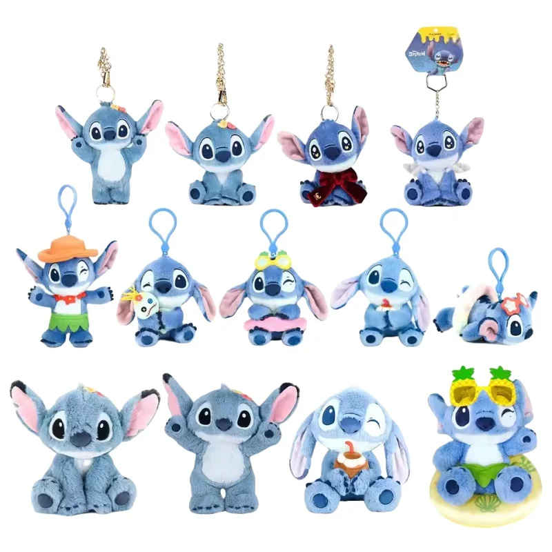 

Genuine Stitch Lotso Winnie The Pooh Kwaii Mini Plush Doll Bag Pendant Keychain Anime Cartoon Figure Toy Surprise Kids Gift
