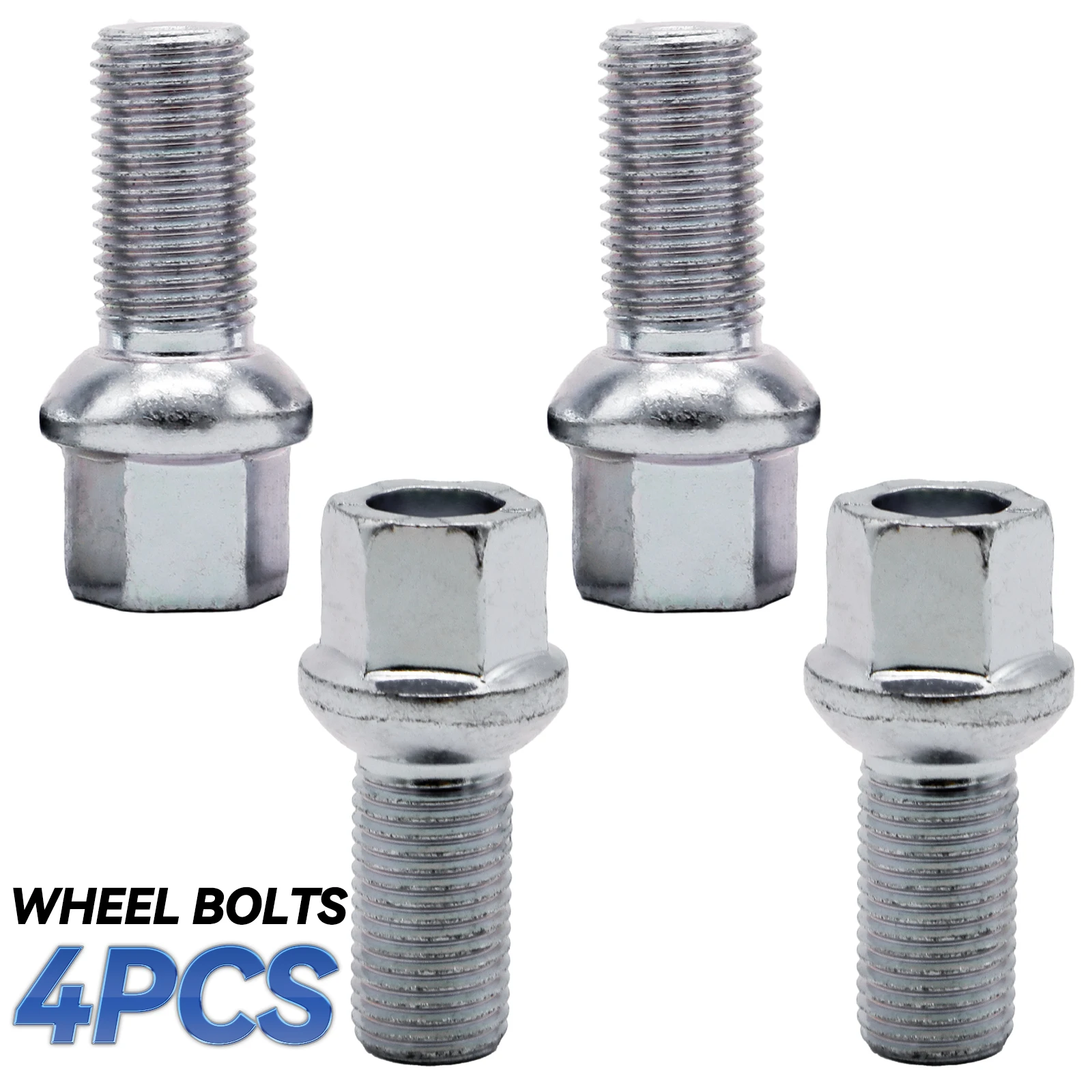 4 PCS Car Wheel Bolts WHT002437 Silver Steel Nuts Tools For Volkswagen CC 2009-2016 Jetta Audi A5 A6 A8 Accessories Truck Parts