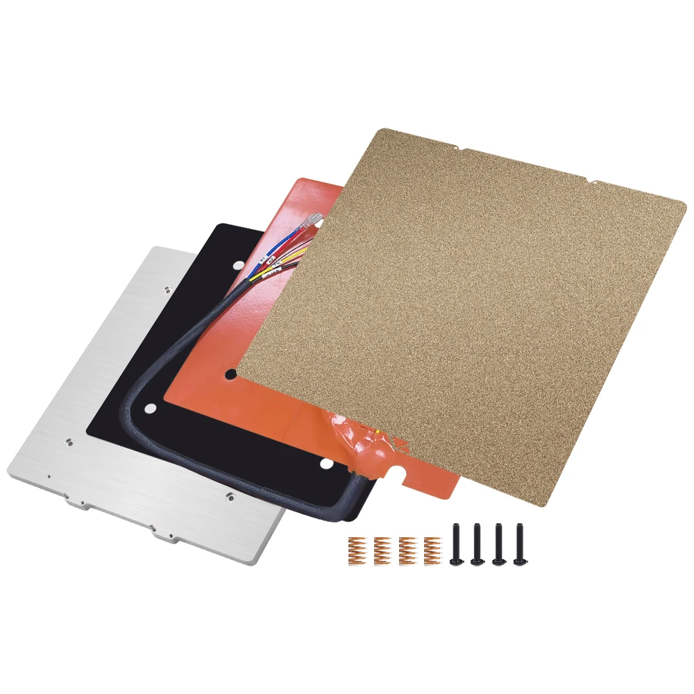 Części zamienne do platformy grzewczej Anycubic Kobra S1/S1C: płytka aluminiowa 8 mm / blacha stalowa / naklejka 1,5 mm i grzałka silikonowa — zdjęcie produktu 5