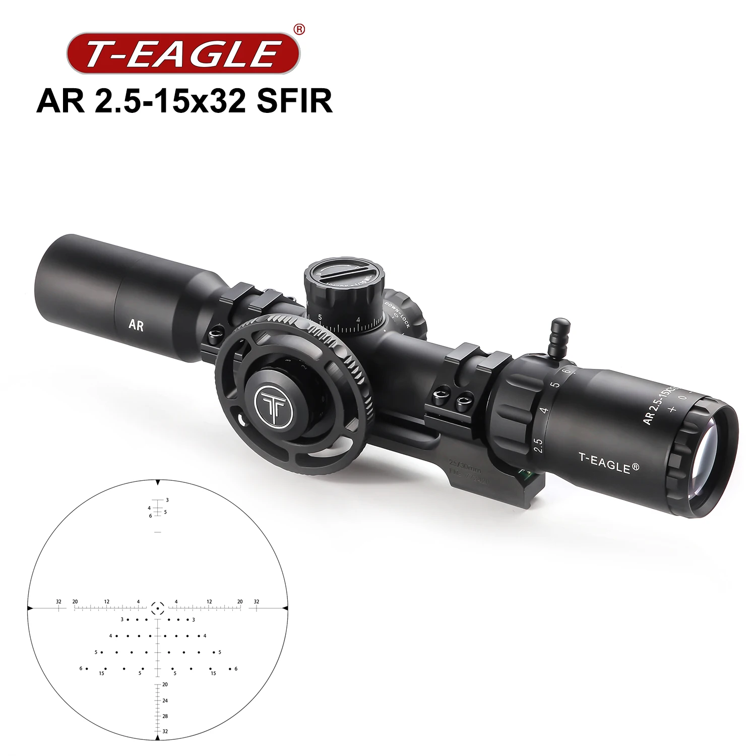 

T-EAGLE Optics AR 2.5-15x32 SFIR Tactical Riflescopes Spotting Collimator Airsoft Air Gun Sight Hunting SFP Rifle Scope