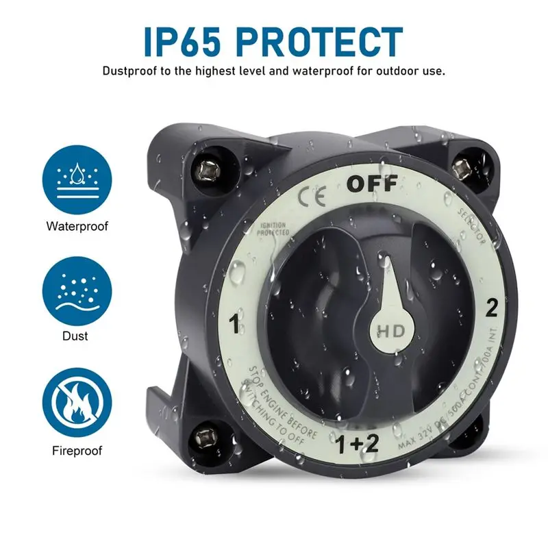 Dependable-Marine Battery Disconnect Switch RV Isolator Shut Off 4 Postiton Selector Battery Switch