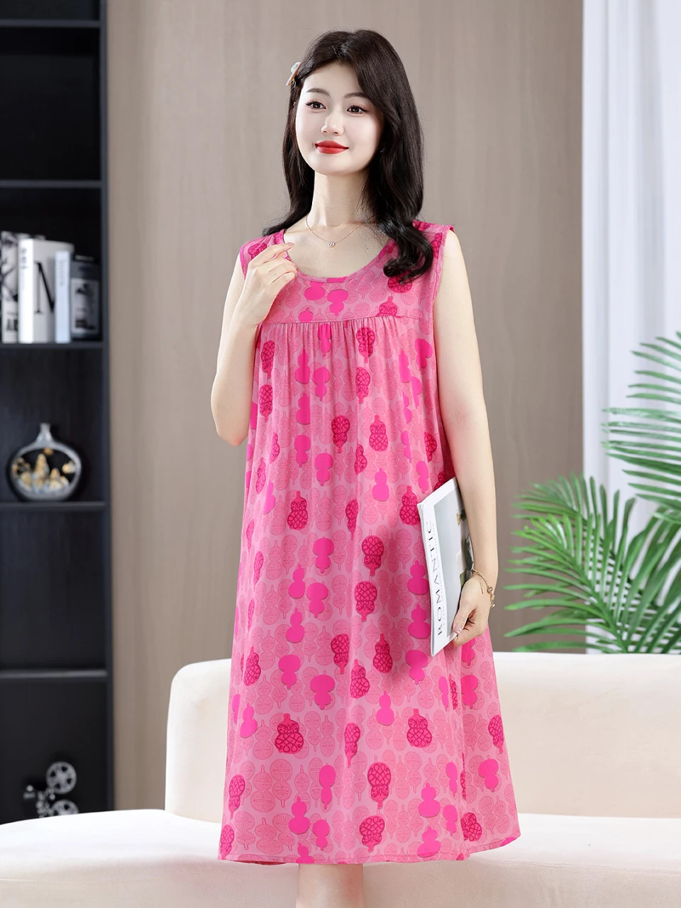 Damen Baumwoll-Seiden-Kleid, ä – Summer Clothing Over 60 Bewertung und Preis
