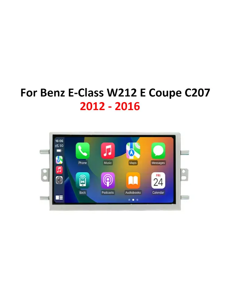 7 Zoll Android 16 Autoradio für Benz E-Klasse W212 E Coupé C207 2012-2016, Multimedia-Stereoanlage mit GPS-Navigation, WLAN, Carplay, Bluetooth und Google.