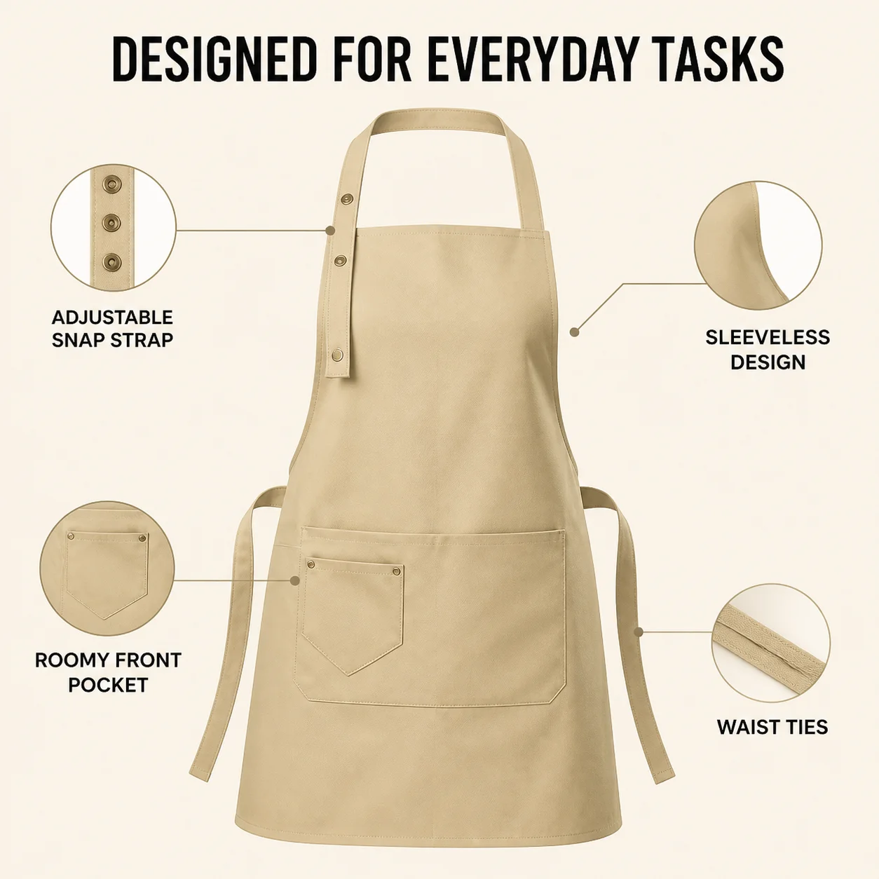 Aprons with adjustable neck st - Home Cooking Chef review and price