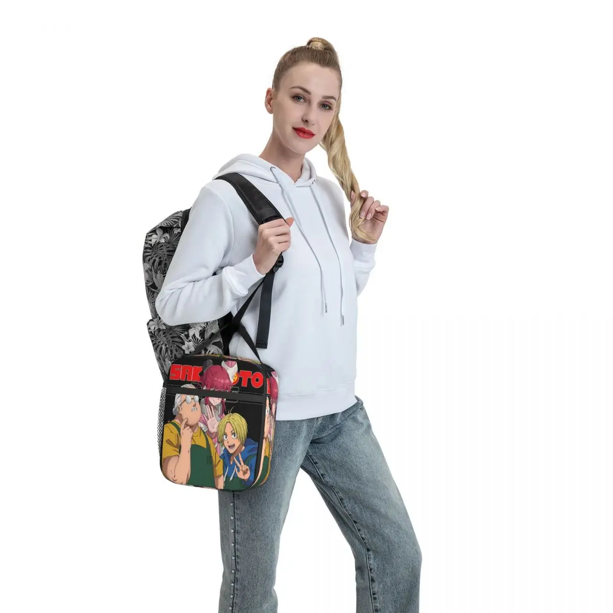 Sakamoto Days Lunch Bag For Women Print Lunch Box Aesthetic Office Cooler Bag Portable Insulated Oxford Thermal Tote Handbags