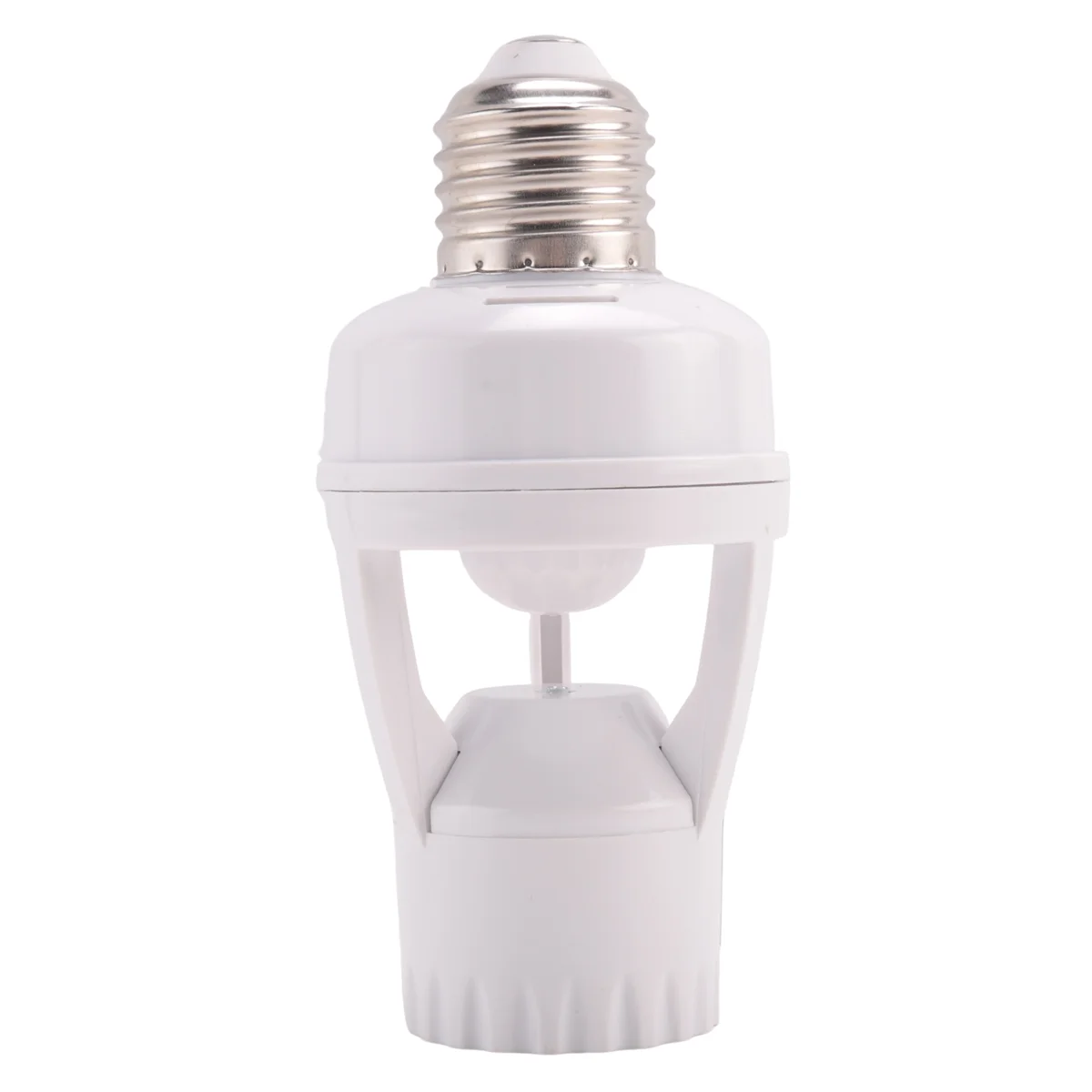 ABZV-E27 LED 220V Screw Light Bulb Holder LED PIR Infrared Motion Sensor Lamp with Switch Socket Identify E27 Motion Sensor
