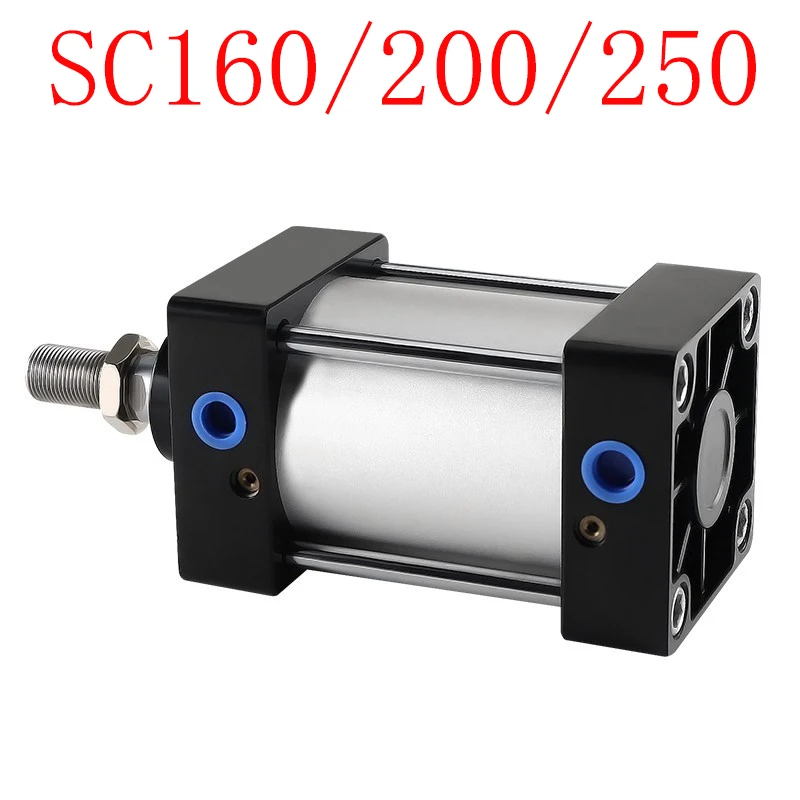 

Стандартный воздушный пневматический цилиндр SC160/200 мм с диаметром цилиндра двойного действия SC, ход поршня 25-1000 мм, большие мостовые цилиндры