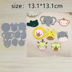 Lion Elephant Animal Head Metal Cut Dies Stencils for Scrapbooking Stamp/Photo Album Decorative Embossing DIY Paper Cards