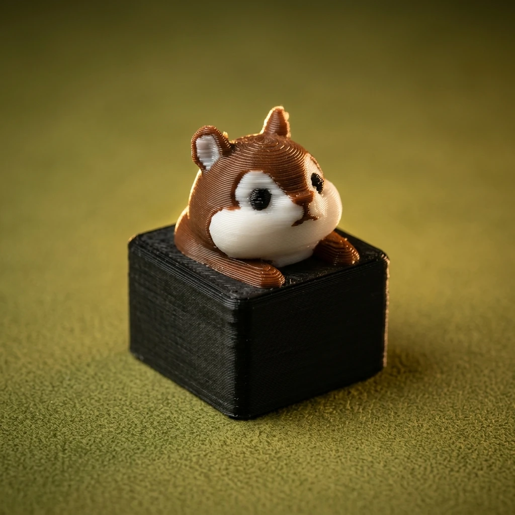 Cute squirrel shape, ESC key cap, compatible layout-creative mechanical keyboard decoration, computer key cap