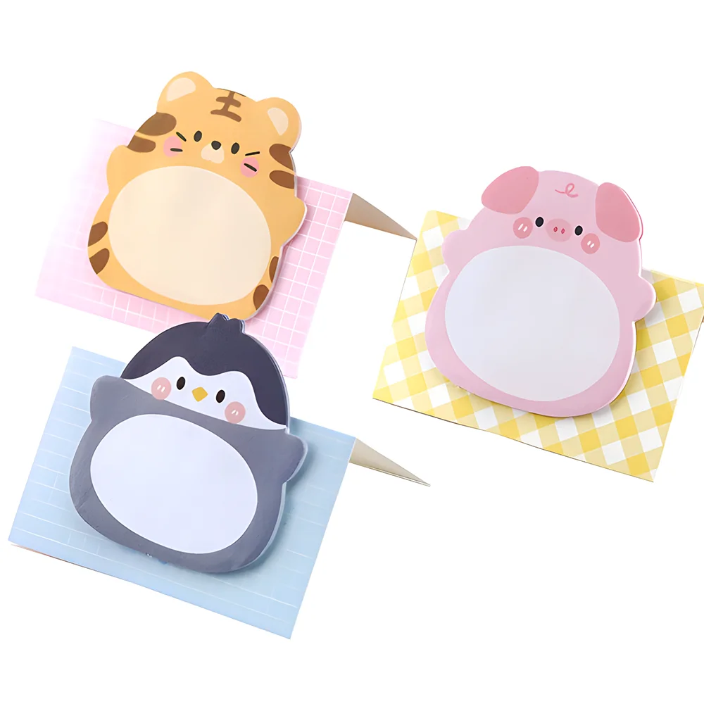 Cartoon Funny Cute Sticky Notes Animal Cat Frog Pig Bear Rabbit Memo Pad Post Notepad Girls Kids Stationery Index Tab Check List