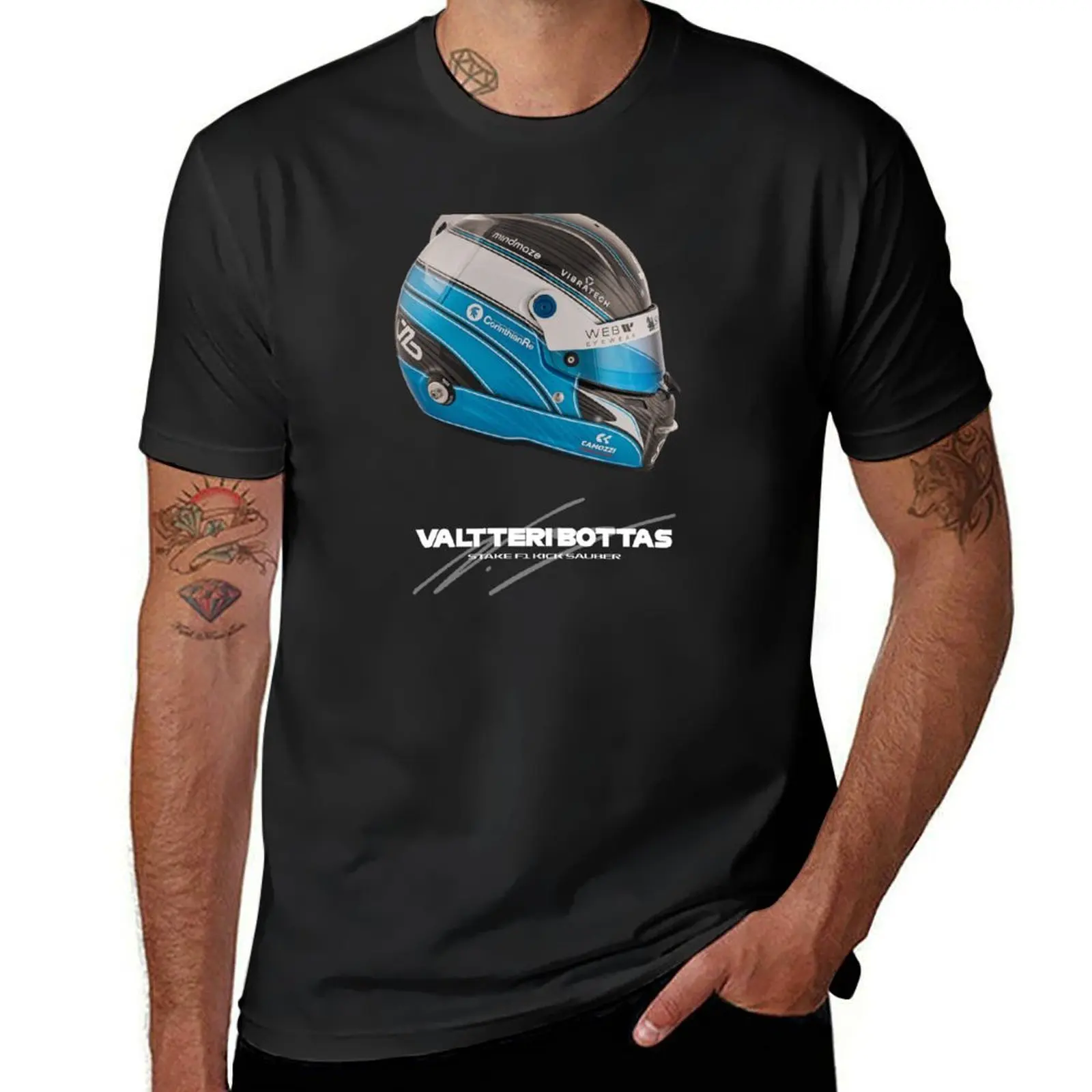 Valtteri Bottas (F1 2024 Helmet) T-Shirt shirts graphic tees graphics t shirts for men