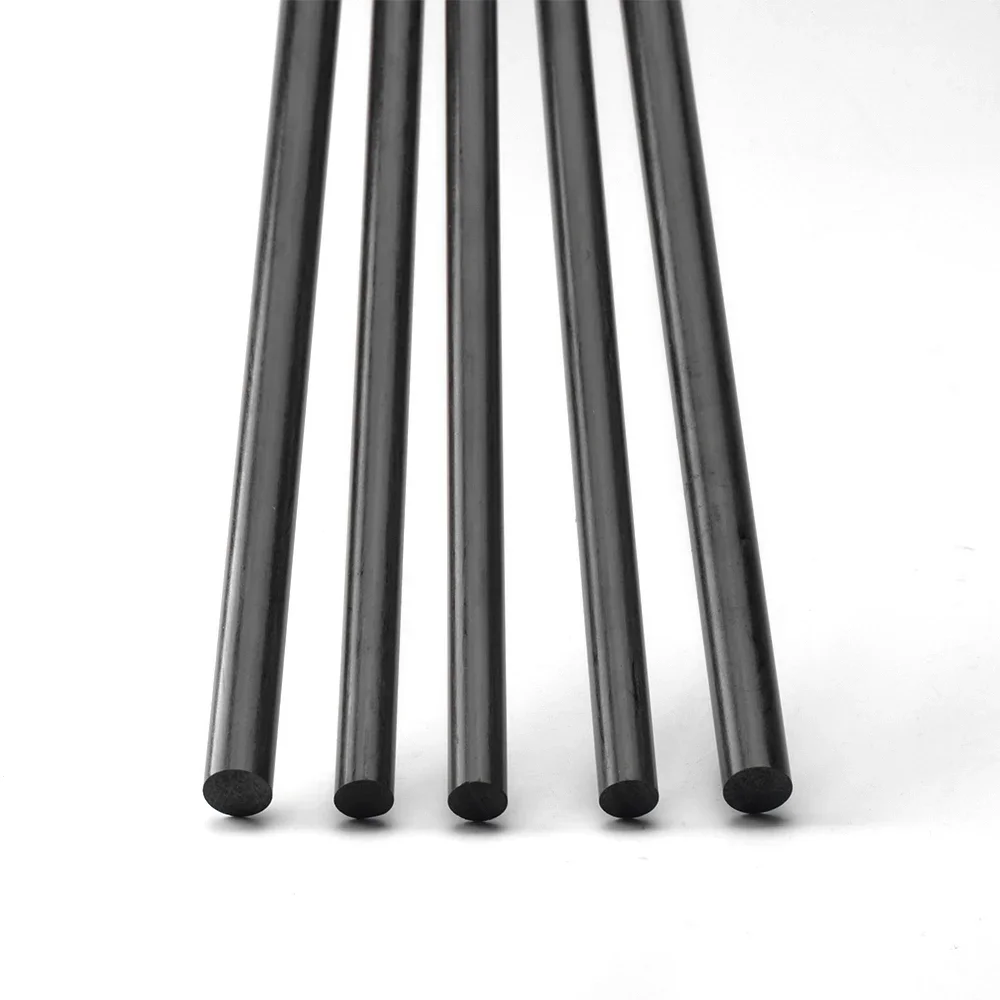 1000MM long carbon fiber round rod with various diameters, high strength and lightweight DIY composite parts suitable for model.