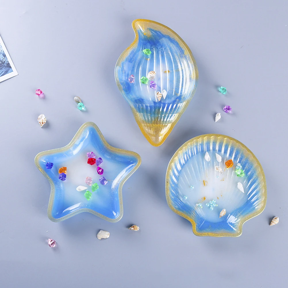 

Shell Plate Mold Portable Epoxy Chocolate Candies Desktop Decor Silica Gel Photo Prop