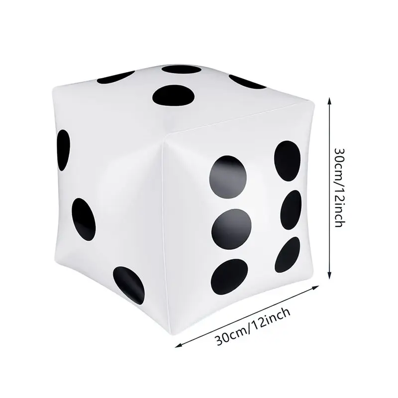 【FAST-SALE】12 Pack Jumbo Inflatable Dice 12 Inch Giant Inflatable Jumbo Dice Large Inflatable Dice For Game Pool