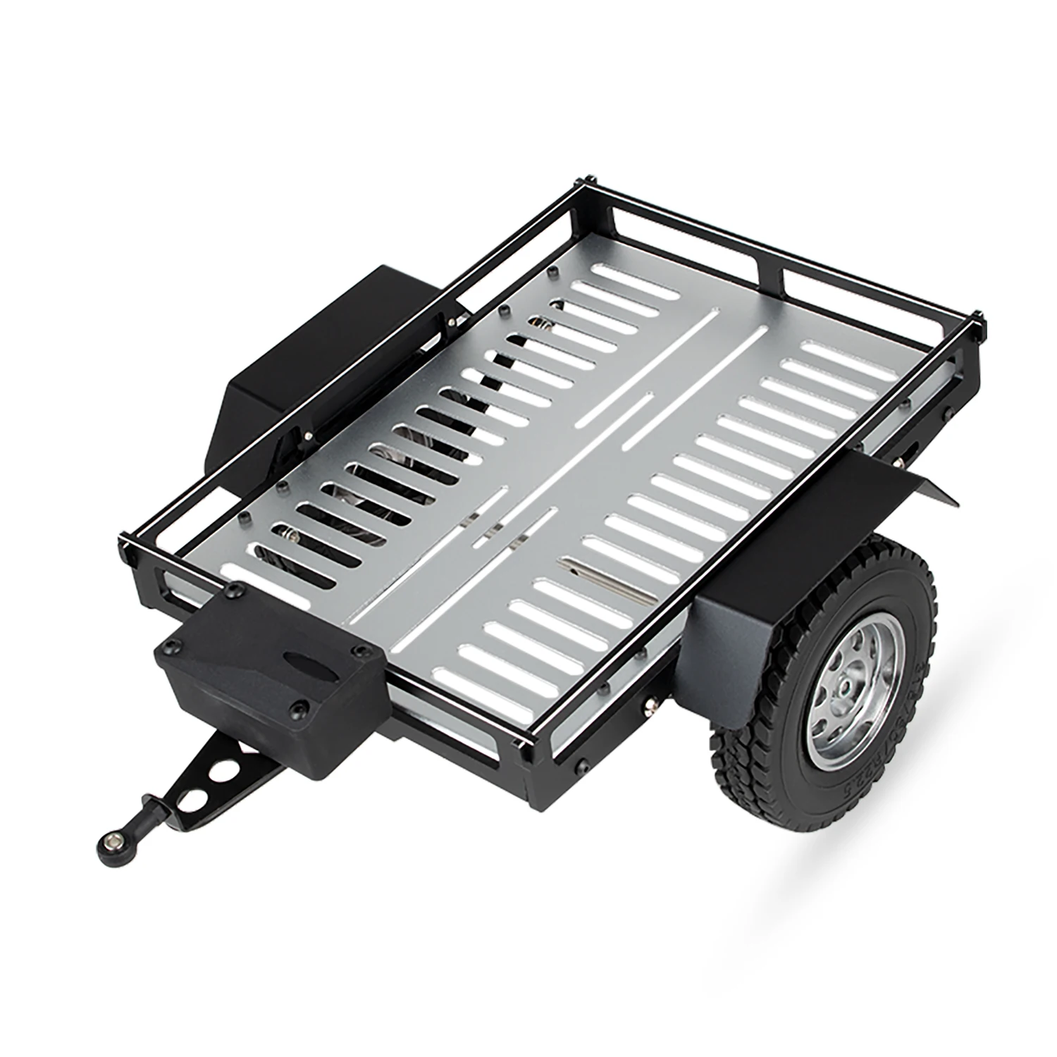 Simulazione in lega di alluminio Piccolo rimorchio per 1/10 RC Crawler Car Traxxas TRX4 Defender Bronco AXIAL SCX10 RC4WD D90 Wraith Jeep