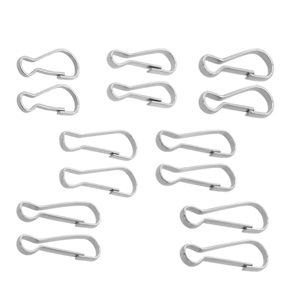 

30pcs Stainless Steel Pig Gallbladder Carabiner Keychain Snap Hooks Clasp Clips for Hanging Clothes Strong No