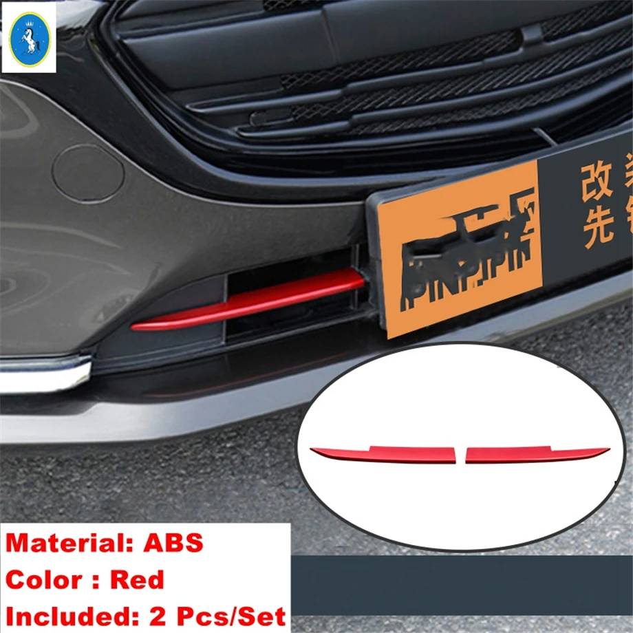 ABS Auto Front Bumper Under Foglight Cover Trim Fog Lights Lamps Decor Stripes For Mazda 6 Atenza Sedan 2020 - 2024 Accessories