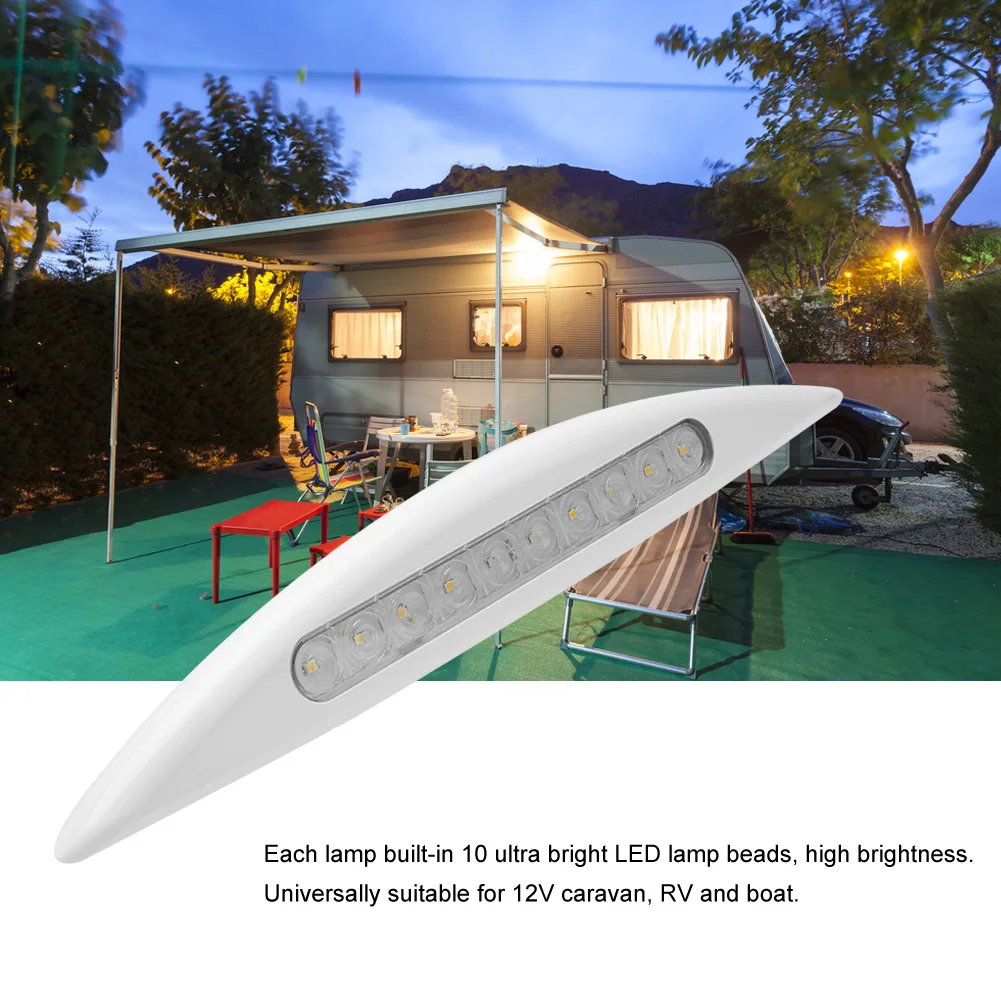 

12V 5W Waterproof LED Awning Light Yellow Outdoor Porch Annex Lamp for Car RV Marine Patio Deck Lighting