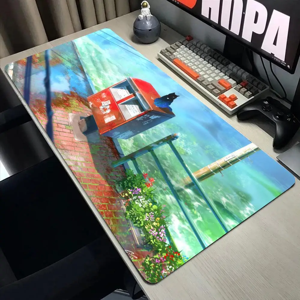 Anime Landscape Mouse Pad Large Computer Accessories Office Game Table Mats Rubber Anti-slip Gaming Keyboard Mousepads Desk Pads