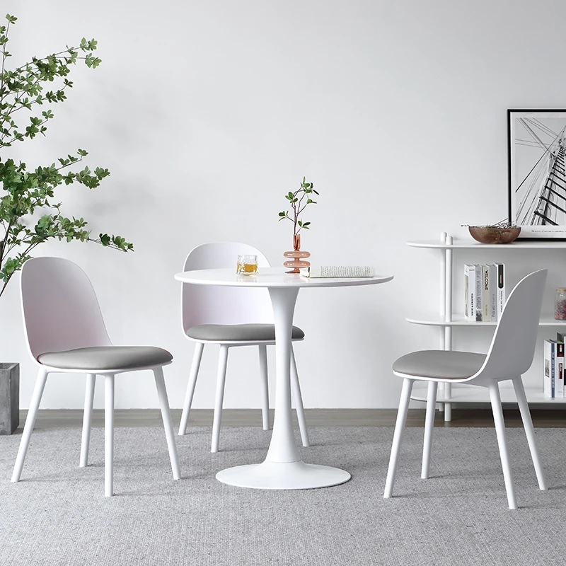 Modern Simple Negotiation Leisure Table and Chair Combination Reception Business Meeting Negotiation Milk Tea Shop White