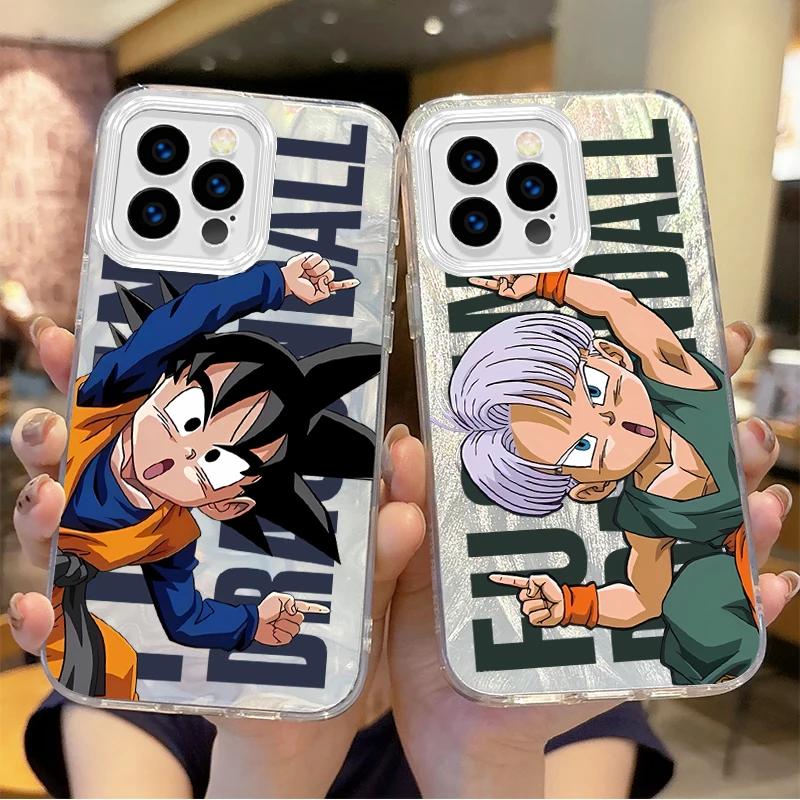 D-Dragon Balls Goten Anime Gradient Phone Case for iPhone 16 15 14 13 12 11 8 7 6 Pro Max Plus XS XR Hard Shockproof Matte Cover