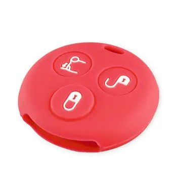 Silikonový kryt na klíče od auta se 3 knoflíky, pouzdro na klíče od auta pro Mercedes Benz Smart City Roadster Fortwo, držák klíčů, kryt na auto, styling 10 nejlepší prodej Kryt klíče Smart Fortwo - №1
