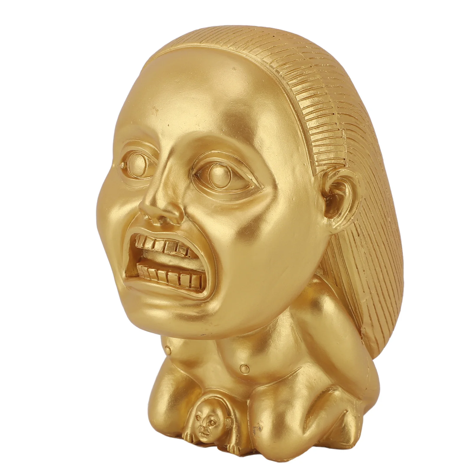 Indiana Jones Idol Golden Fertility Statue Resin Fertility Idol Sculpture with Eye Scale Raiders of The Lost Ark Cosplay Props